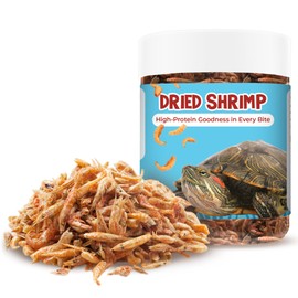 JOR Dried Shrimps for Turtle, Freeze-Dried High Protein, Low Fat Snack for Shell Growth & Energy, Easy-Chew Treat for Tropical Fish, Reptiles, Amphibians & Other Aquarium Pets, 1 oz