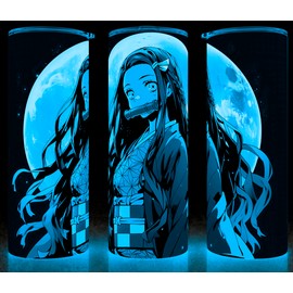 Unbranded Glow in the Dark Demon Slayer Nezuko Moon Cup Mug Tumbler Cup 20oz