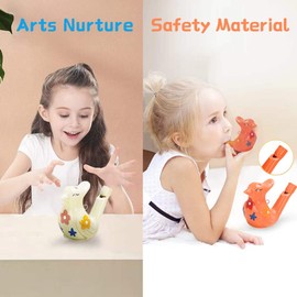 Oricool Ceramic Bird Whistle Children's Bird Pipe Sound - Pack of 4
