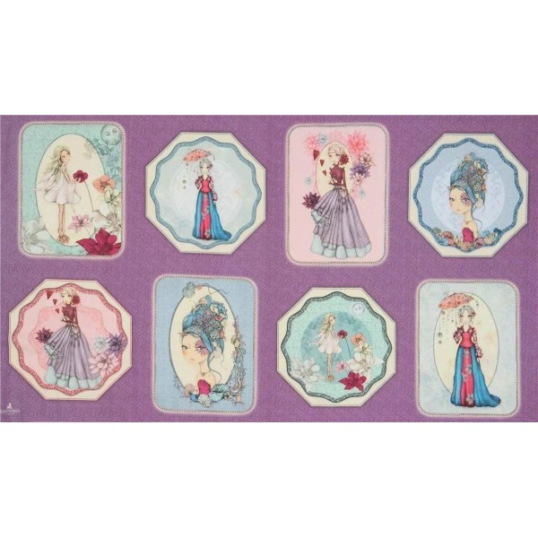 Quilting Treasures Mirabelle Midnight Garden Patches 23" Panel 100% Cotton
