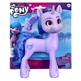 My Little Pony: A New Generation Mega Movie Friends Izzy Moonbow - Juguete de caballo morado de 8 pulgadas con peine