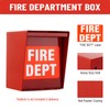 TRUCFUSION Fire Department Box With Lock Hole Red Heavy Duty