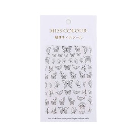 New DIY Nail Art Manicure 3D Butterfly Adhesive Nail Stickers Holographic(24)
