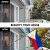 G128 Flag Pole 6FT Black & Philippines Philippine Flag 3x5FT