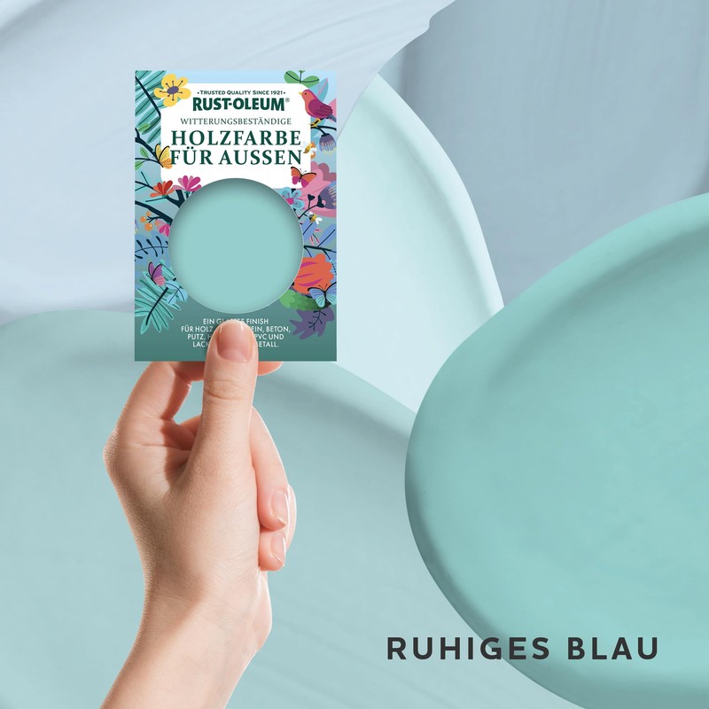 Holzfarbe Für Aussen Testerbox - Ruhiges Blau - Seidenglanz