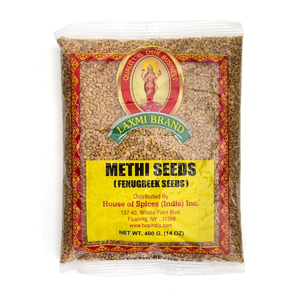 Laxmi Traditional Indian Spices - Methi Seeds (Fenugreek Seeds), 14oz