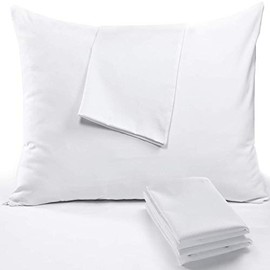 Niagara Sleep Solution Pillow Protectors Pair Cotton Blend 50/50% Standard Premium Pillow Covers Non Crinkly 2 Pack Zippered Cases Breathable Non Noisy Luxury (2 Pack Standard)