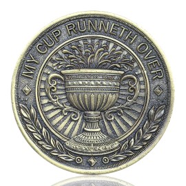 My Cup Runneth Over Psalm 23:5 Christian Challenge Coin