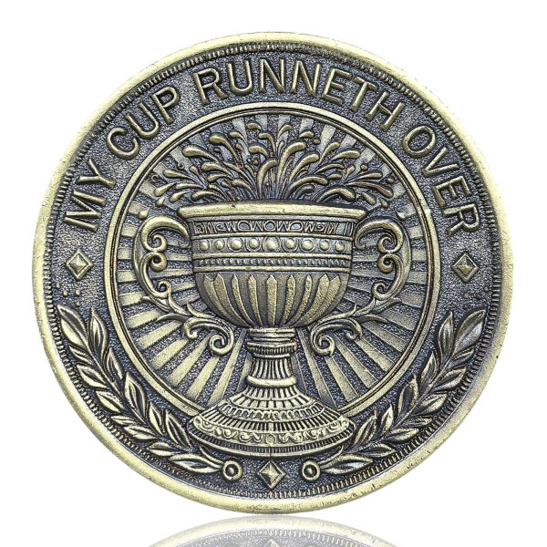My Cup Runneth Over Psalm 23:5 Christian Challenge Coin