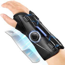 NEENCA Carpal Tunnel Wrist Brace for Night Support,Knob Adjustable Hand Brace for Tendonitis,Arthritis Pain，Sprain,Wrist Splint Support with Sleeves for Women&Men. (Left Hand, Large)