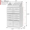 Sorbus Large Makeup Organizer - Stackable Jewelry & Makeup Organizer