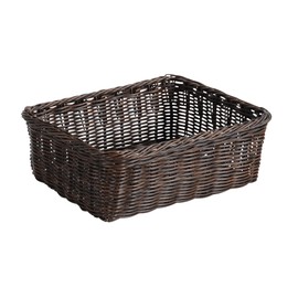 Kesper 17863 Brotkorb aus Kunststoffgeflecht, 32 x 26 x 11 cm, braun-schwarz