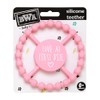 Large Silicone Teether, 4.5 inch Baby Teething Toy, Pink Love