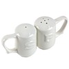 Ability Superstore Ceramic White Dignity Salt and Pepper Pot Set