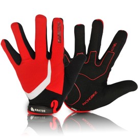Kratos Anti-Slip Cycling Gloves for Men & Women Touchscreen Breathable Waterproof Bike Gloves Mens Full Finger MTB Gloves Racing Mountain Bike Gloves for BMX Bicycle Riding Gloves Mens Sports Gloves.