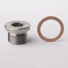 (2-Pack) M18x1.5 Stainless Steel Sensor Plug with Copper O-Ring -