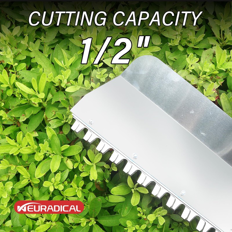 Neuradical 20 Inch Cordless Hedge Trimmer & Bush Trimmer,21V 2Ah