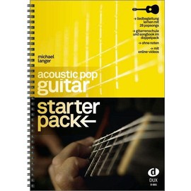 Acoustic Pop Guitar Starter Pack: Gitarrenschule für Liedbegleitung mit 28 Popsongs