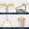 Kroias Tripod Clothes Drying Rack Wooden Drying Rack, Laundry Drying
