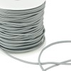 3 Yards of REILLY 3mm Round Elastic Cord, Silver Gray