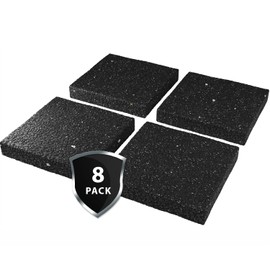 ELES VIDA - Washing Machine Pads 90 x 90 x 15 mm - Set of 8 - 15 mm Rubber Pads Anti Vibration Damper for Dryers Furniture and Cabinets Washing Machine Underlay Vibration Damper Non-Slip Underlay