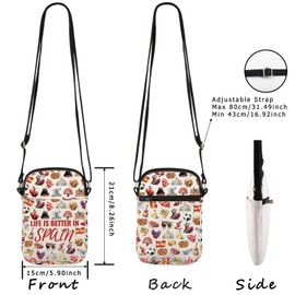 WCGXKO Spain Souvenir Crossbody Bag Spain Themed Gift Spain Culture Gift Spain Trip Gift for Spain Lover (In Spain Cr CA)