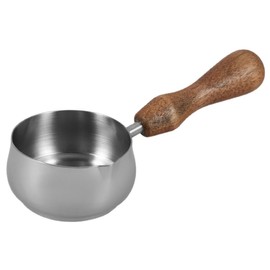 Operitacx Kaffeetasse Espresso Ausgießtasse Kaffeekrug Latte Krug Kleiner Milchkrug Kaffee Milchaufschäumer Krug Metall Milchkrug Soßenkrug Milchdampfkrug Milchdampfkrug Holz