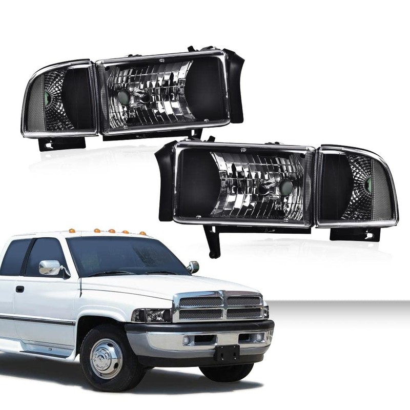 G-PLUS Headlight Lamps Compatible with 1994-2001 Dodge Ram 1500/1994-2002 Dodge
