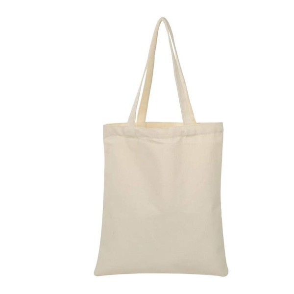 RISACCA Cotton Canvas Tote Bag, Set of 3 [Plain Vertical, No Gusset] Eco Bag, DIY, Handmade Material (15.7 x 13.8 inches (40 x 35 cm), beige