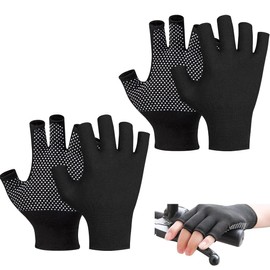 SGERUFZ Cycling Gloves Short Sun Protection Half Finger Fitness Half Finger Gloves Women Men Gloves Running Gloves for Driving Motorcycle Bicycle Sports Camping Hiking Outdoor