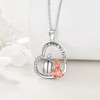 YAFEINI Father Daughter Necklace S925 Sterling Silver Father Daughter Pendant
