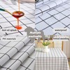 Plastic Tablecloth 1pc 137*180cm Waterproof Gray Checkered PVC Table Cloth