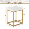 MAISON ARTS Off White & Gold Counter Height 24" Bar