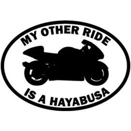 My Other Ride Suzuki Hayabusa Motorcycle Motorbike Car Truck Decal Sticker - Die cut vinyl decal for windows, cars, trucks, tool boxes, laptops, MacBook - virtually any hard, smooth surface