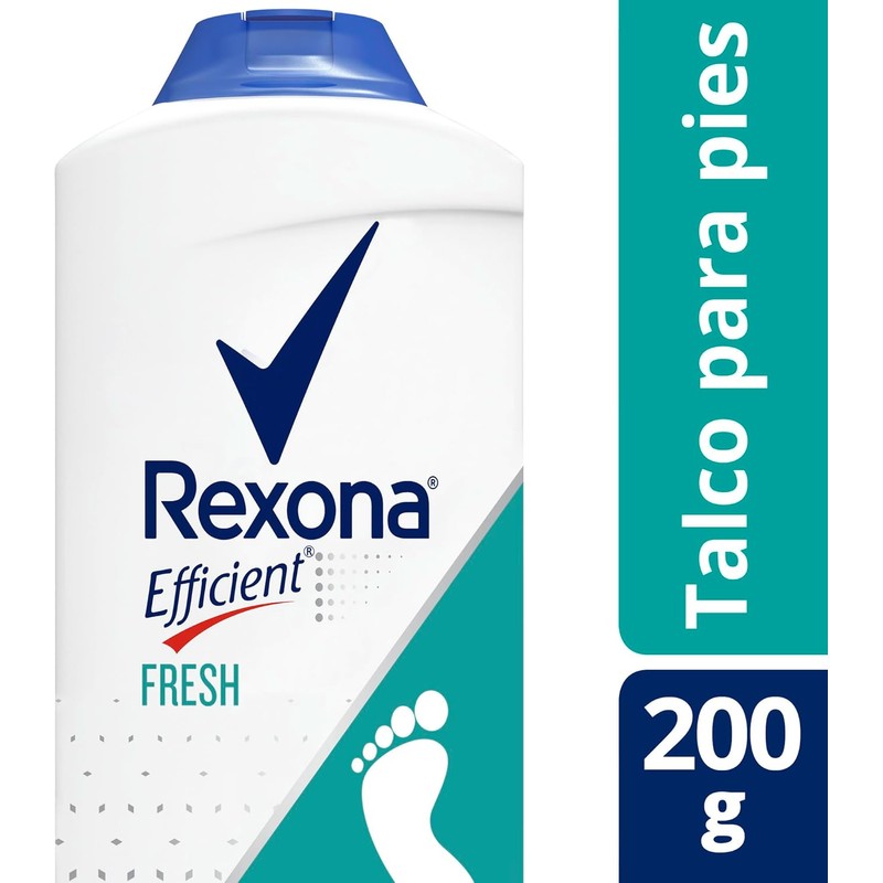 Talco Desodorante para Pies REXONA Efficient Fresh, 200 g