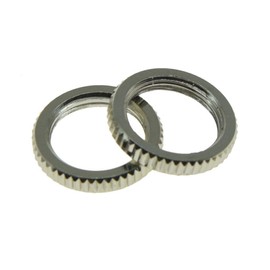 KAISH Pack of 2 American 15/32" Fine Knurled Guitar Toggle Switch Nut for Les Pauls with Switchcraft Switch Nickel