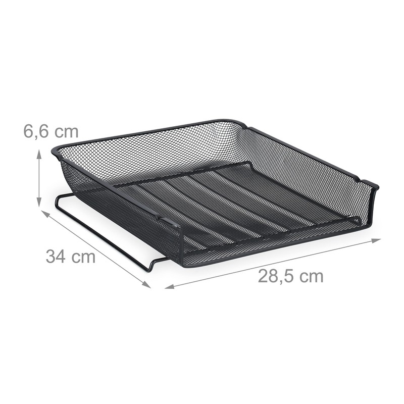 Relaxdays Document Tray, Stackable A4 Tray, Vertical, H x D:
