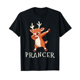 PRANCER Santas Reindeers Family Matching Outfit Christmas T-Shirt