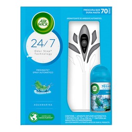 Air Wick® Freshmatic® Aparato Aromatizante De Ambiente Automático, Aroma Acquamarina, y Repuesto de 250 ml