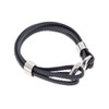 ROAL | Pulsera doble de piel para hombre, con dije