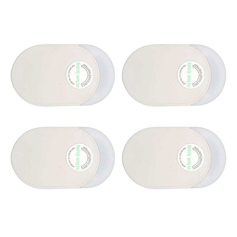 4Pcs Power Saver Safe Fireproof ABS Surge Protection Plug and