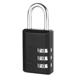 Master Lock 647EURD Combination Padlock with Zinc Body, Black, 7,4 x 3 x 1,2 cm