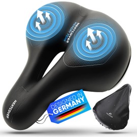 NEXTCOVER® Bicycle Saddle for Men and Women with [Airflow] Ergonomics for Maximum Riding Comfort I Bicycle Saddle with Optimal Air Circulation I Comfortable