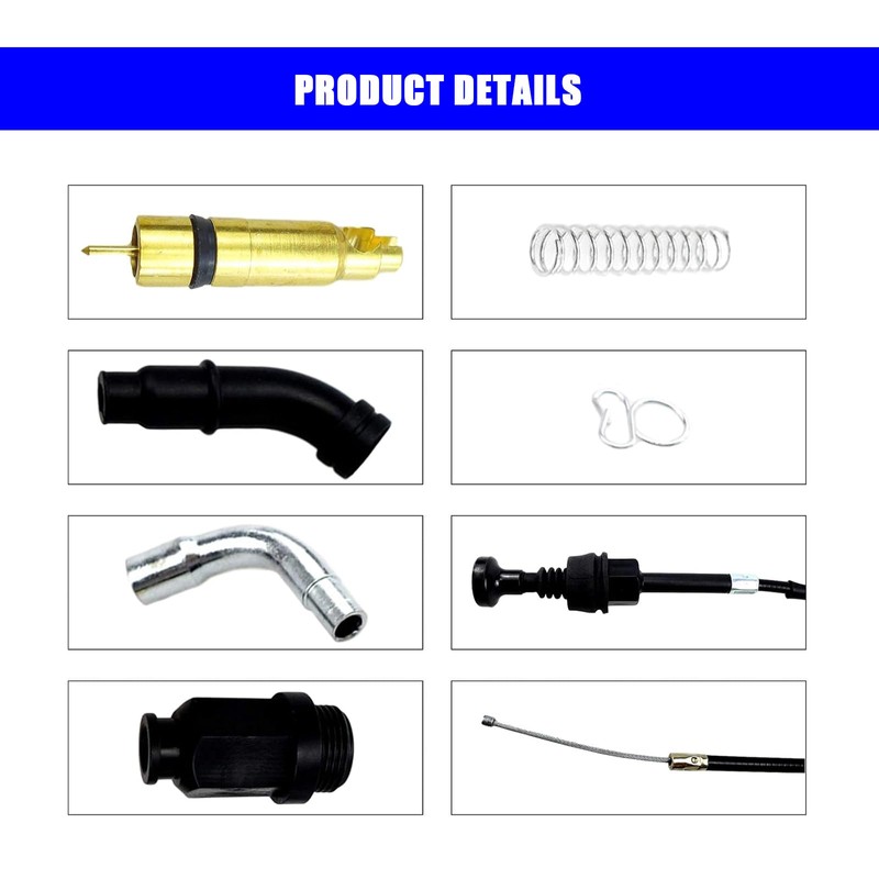FORLETOR Carburetor Choke Cable and Plunger Choke Starter Valve Kit