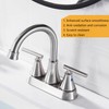 Bathroom Sink Faucet 4 Inch 2 Handle Centerset Brushed Nickel