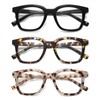 LKEYE Oversized Reading Glasses For Women Blue Light Blocking Square