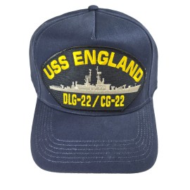 HnP USS England DLG-22/CG-22 Ship HAT - Navy Blue - Veteran Owned Business