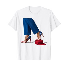 Kamala Harris With High Heels Stepping On Red Hat T-Shirt