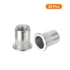 sourcing map 25Pcs Rivet Nuts Flat Head, 3/8" Stainless Steel