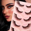 ZXUPOI Lashes Mink False Eyelashes Natürliche Wispy Wimpern Weiche Faux